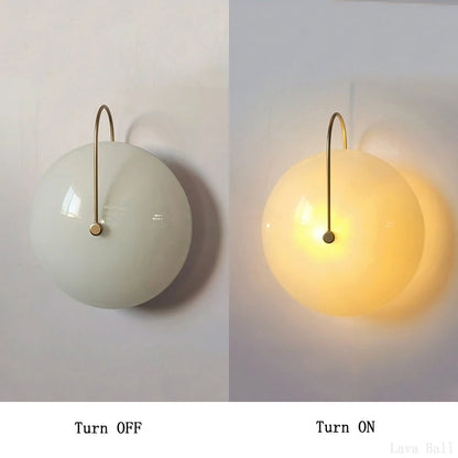 Modern Led Wall Lamp Stripe Round glass