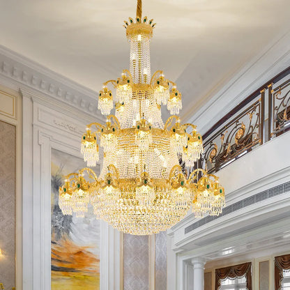 European Light Luxury Living Room Crystal Chandelier