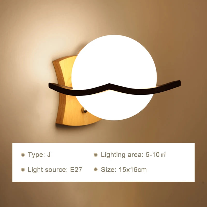 Modern LED Wall Lamps Wooden