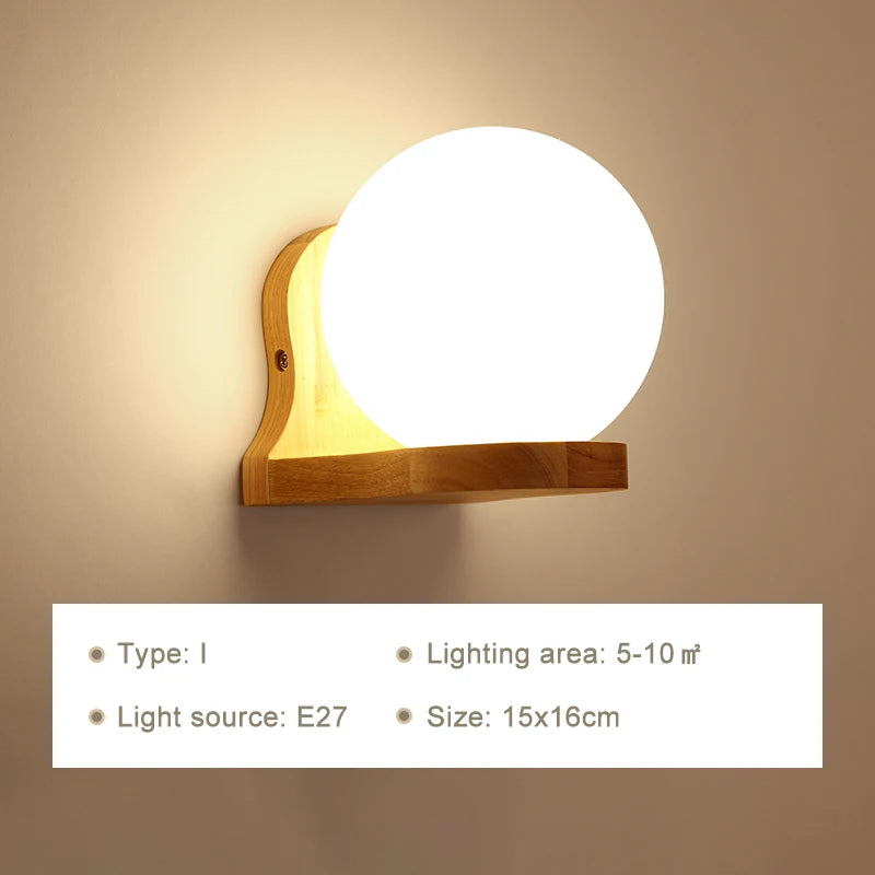 Modern LED Wall Lamps Wooden