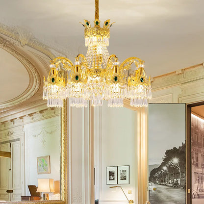 European Light Luxury Living Room Crystal Chandelier