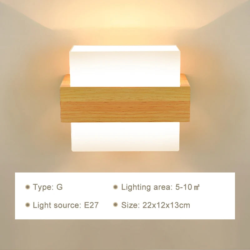 Modern LED Wall Lamps Wooden
