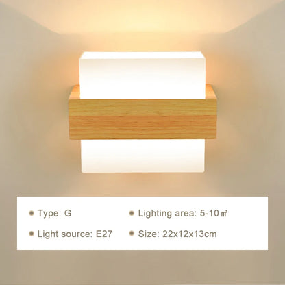 Modern LED Wall Lamps Wooden