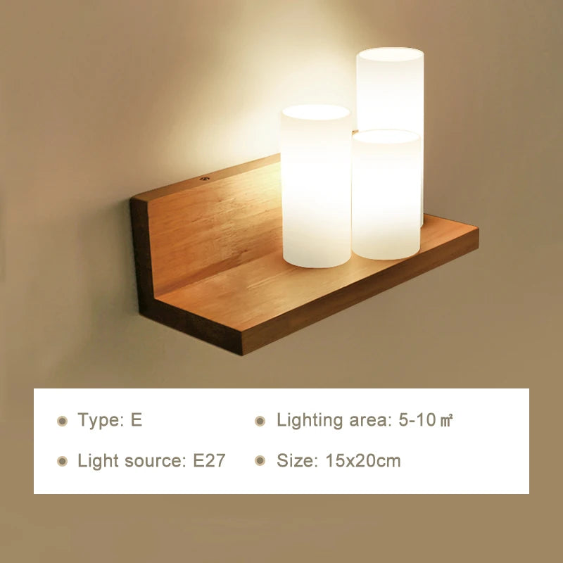 Modern LED Wall Lamps Wooden