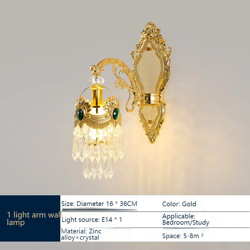 European Light Luxury Living Room Crystal Chandelier