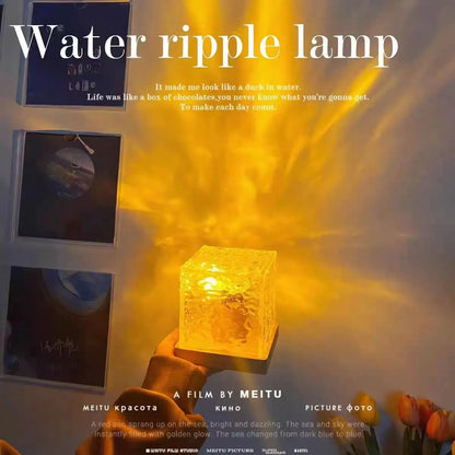 Aurora projector LED lamp with colorful northern lights effect for home decor and sleep ambiance.