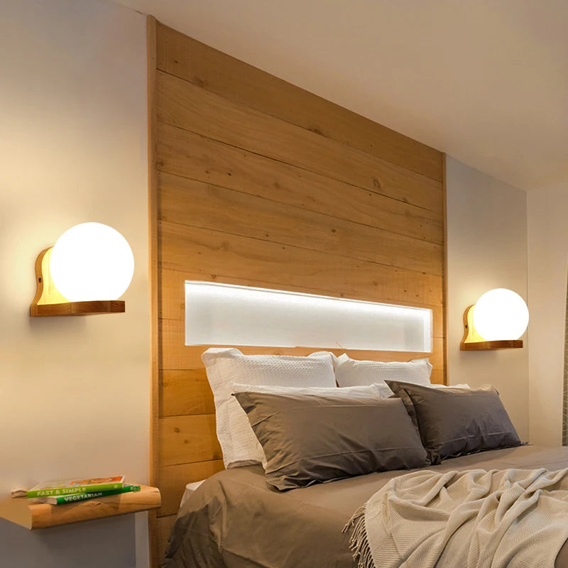 Modern LED Wall Lamps Wooden