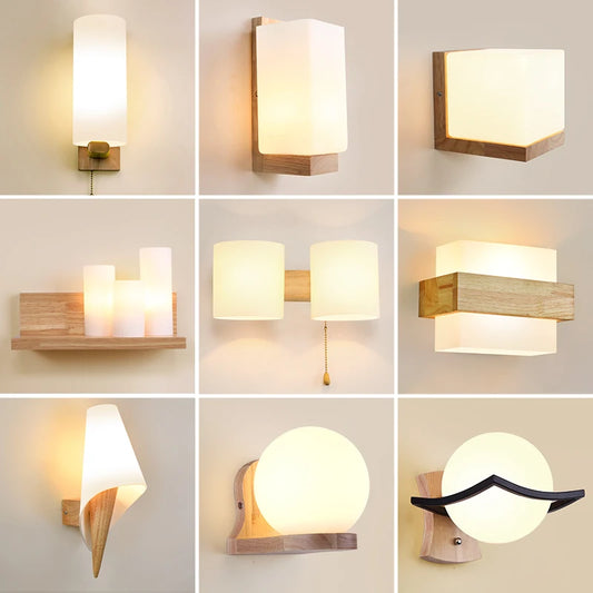 Modern LED Wall Lamps Wooden